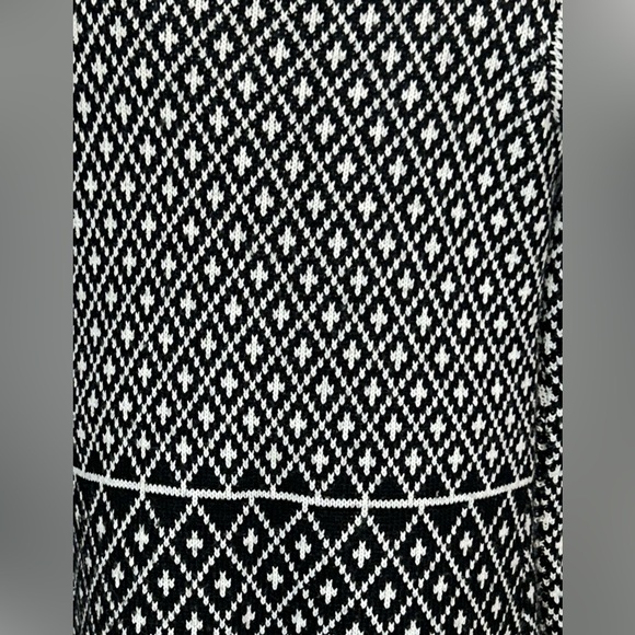 Cocogio Made In Italy Black & White Knit Coat Sweater-Size - Picture 5 of 7